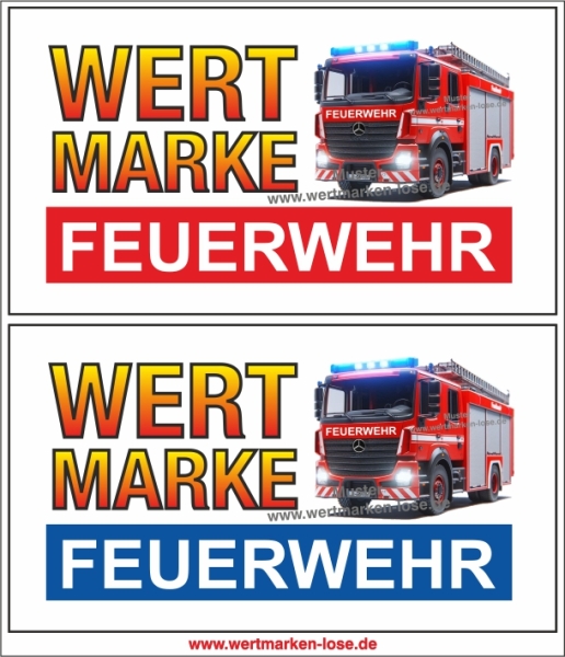 1000 Wertmarken "Feuerwehr - 112"